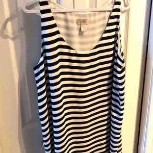 LOFT Dress Size L Stripes Like New Final Sale